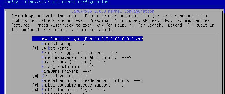 kernel config