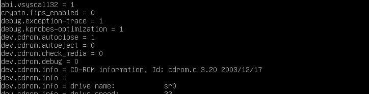 sysctl