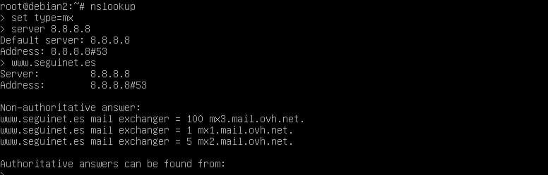 nslookup